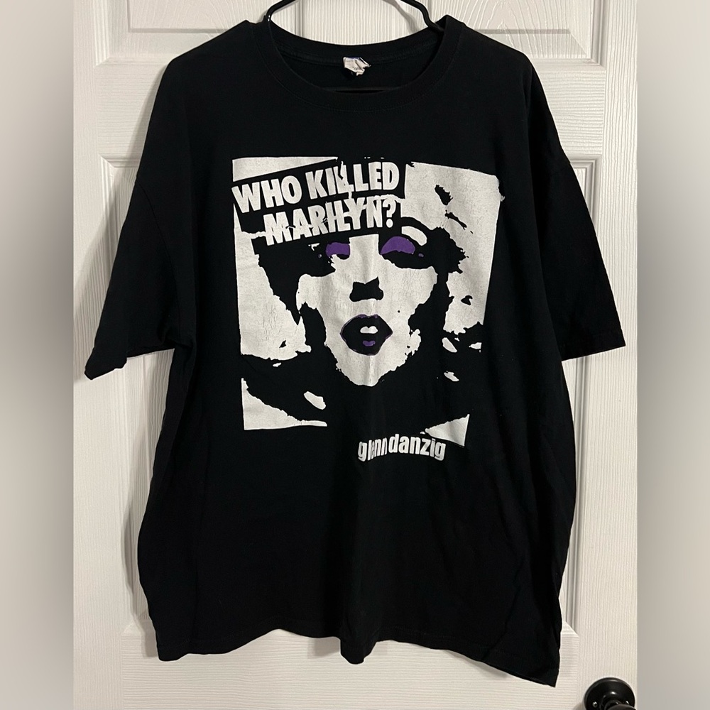 Anvil Blue Bar Glen Danzig “Who Killed Marilyn” Band Shirt Black 2xl Y2K